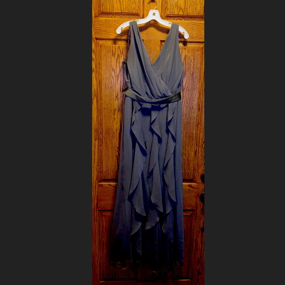 Chiffon Bridesmaid Dress with Cascading Skirt - Picture 1 of 4